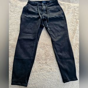 Judy Blue Airplane Mode High-Rise Jet Black Double Roll Cuff Jogger 14W